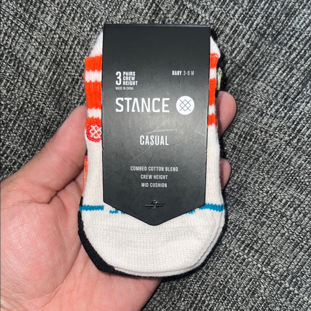 Stance Kids' Casual Socks - Orange, Blue, Black, White